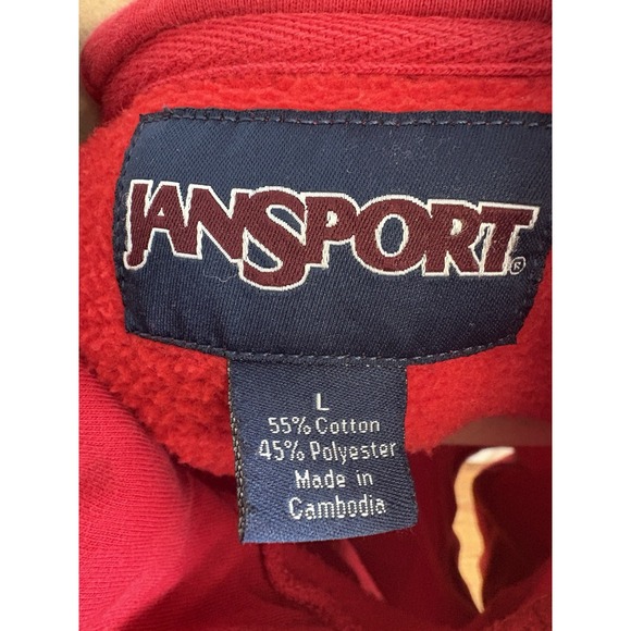 Vintage‎ Wisconsin Badgers Sleeve Graphic Spell Out Hoodie Sweatshirt Size Large - Picture 6 of 6